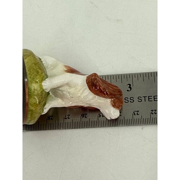 HALCYON DAYS PORCELAIN BONBONNIERE CAVALIER KING CHARLES‎ SPANIEL Trinket Box - Picture 12 of 12
